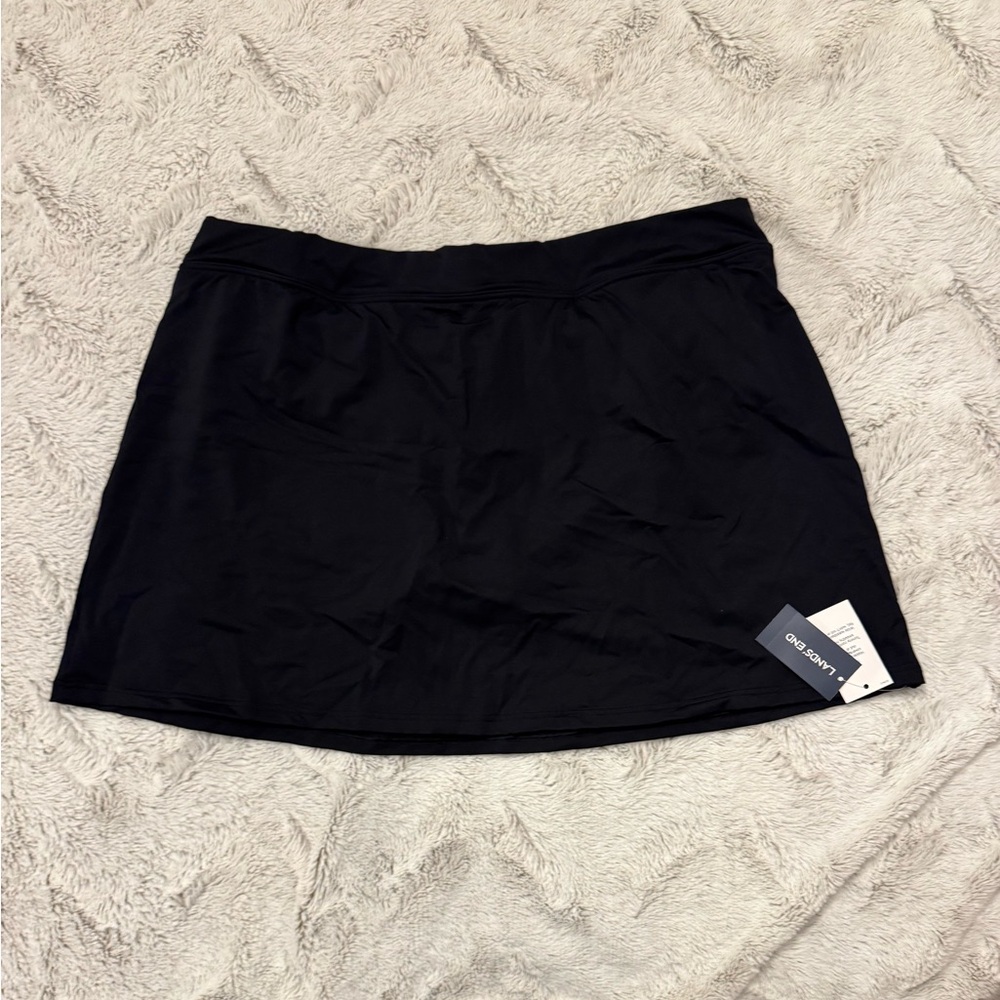 Lands' End Women's Black Swim skirt